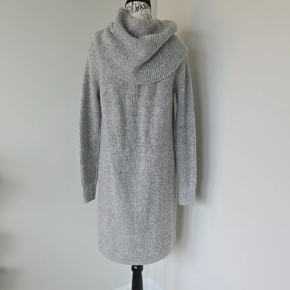 Merona Gray Cowl Neck Sweater Dress